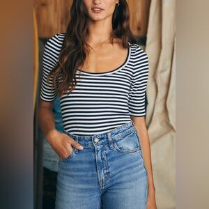 Faherty Freestyle Rib Elbow Sleeve T-shirt